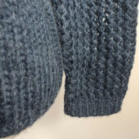 Soft Surroundings Women's Mohair Sweater Size PL Petite Large Chunky Knit Blue - Picture 5 of 10